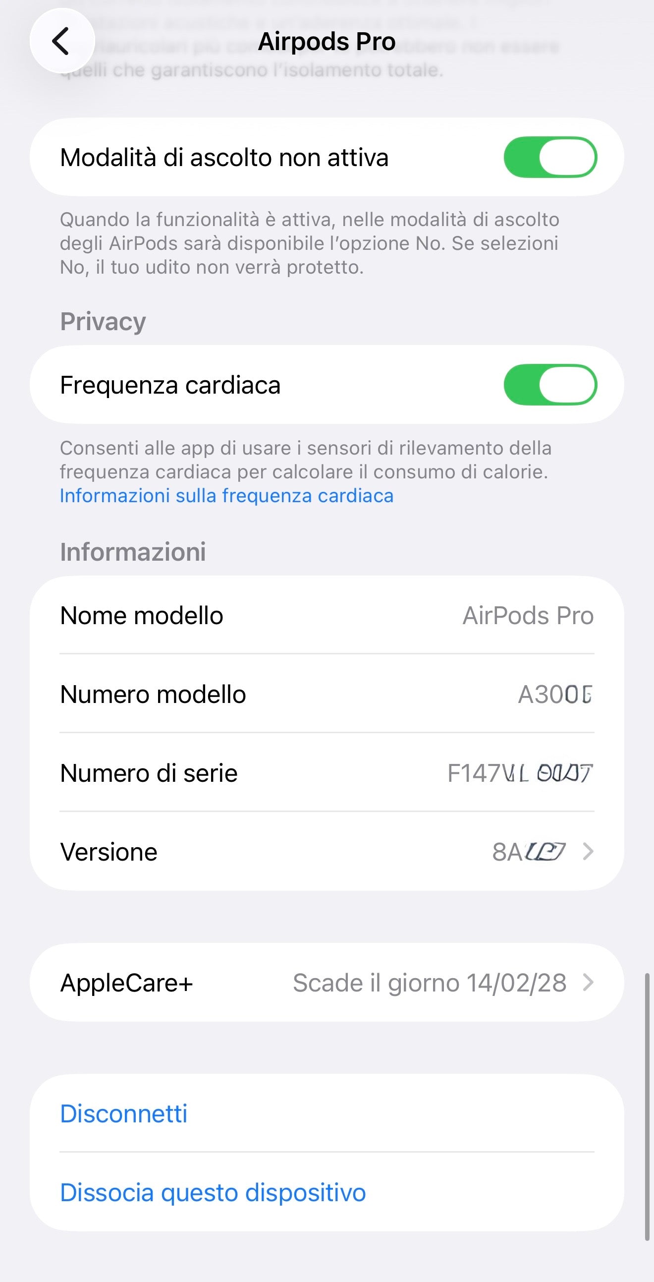 AirPro3 con custodia di ricarica Magsafe (USB-C) Bluetooth Cuffie