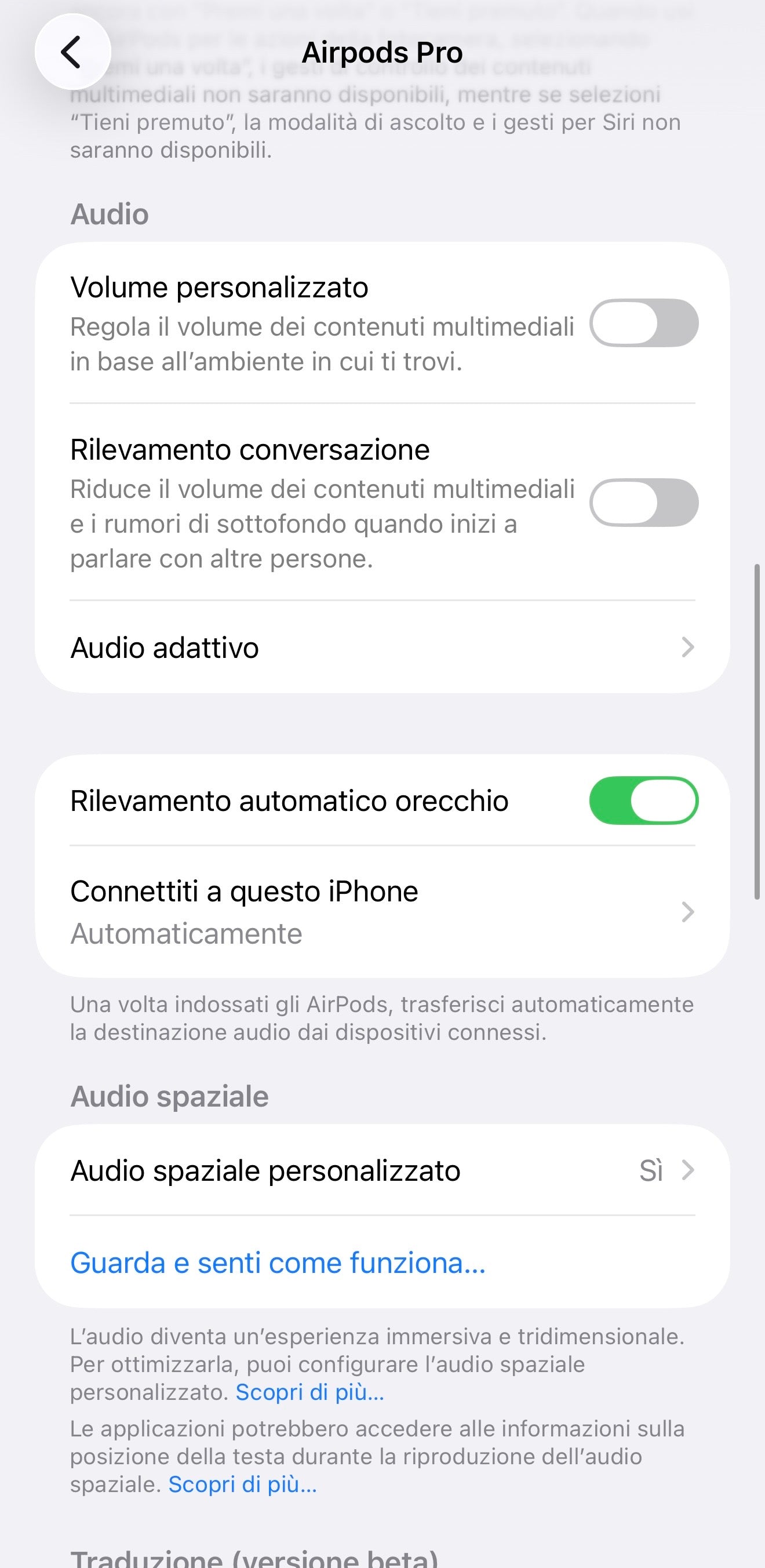 AirPro3 con custodia di ricarica Magsafe (USB-C) Bluetooth Cuffie