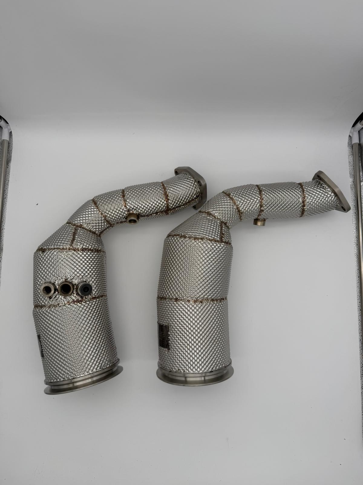 Downpipe Audi RSQ8 Acciaio Inox 304 Catalizzatore 250 Celle Con Paratie Termiche